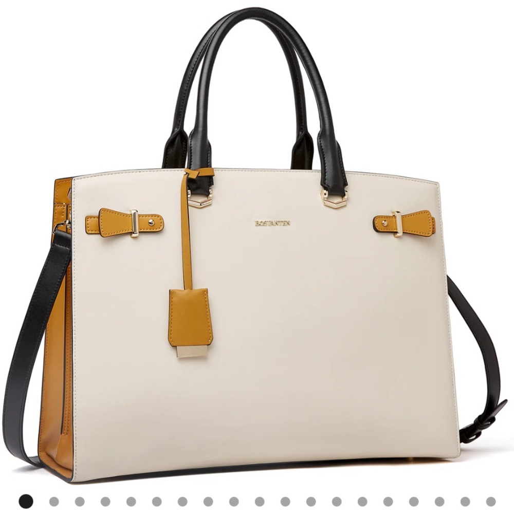 NWOT Bostanten Leather Mizuki Classic Briefcase Laptop Tote Bag